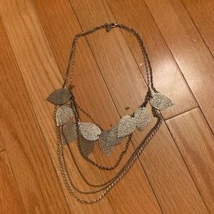 Multi-chain Leaf necklace